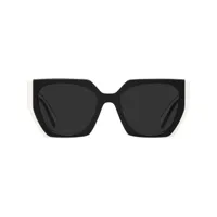 prada eyewear lunette de soleil à monture géométrique - noir