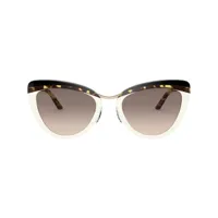 prada eyewear lunettes de soleil à monture papillon - noir