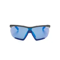 adidas lunettes de soleil sp0072 à monture couvrante - bleu